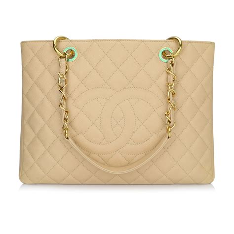 chanel gst beige gold hardware|chanel shopping tote xl.